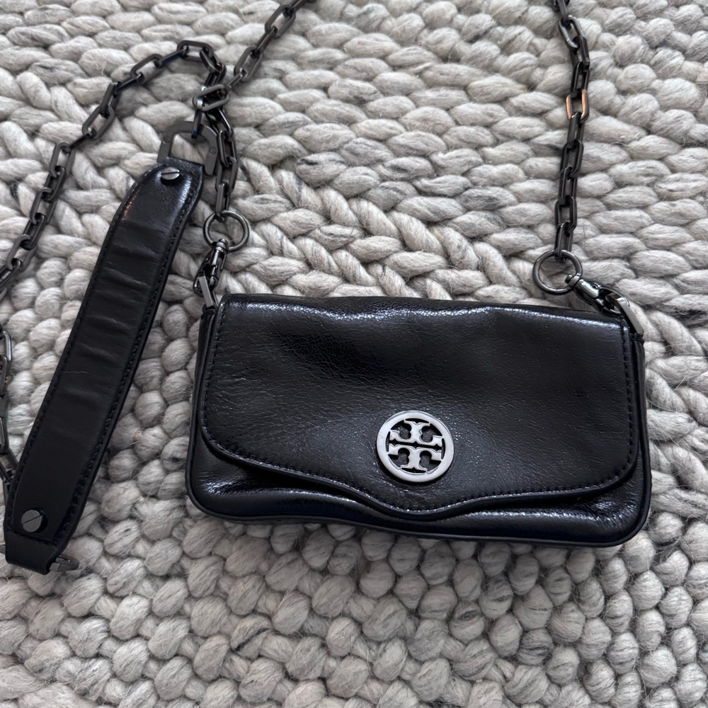 Tory Burch Black Crossbody Mini Bag with Chain Strap -Excellent Condition